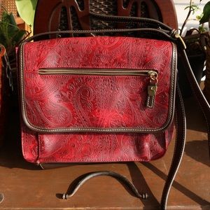 Relic embossed faux leather crossbody